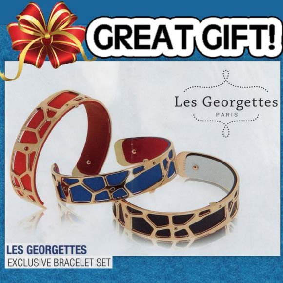 NEW Bracelet set by Les Georgettes 6 colors bands - Picture 1 of 9
